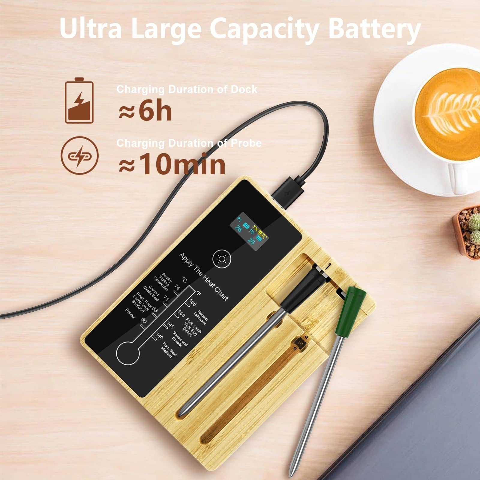 Bežični Bluetooth Termometar FM220 s Dvije Sonde